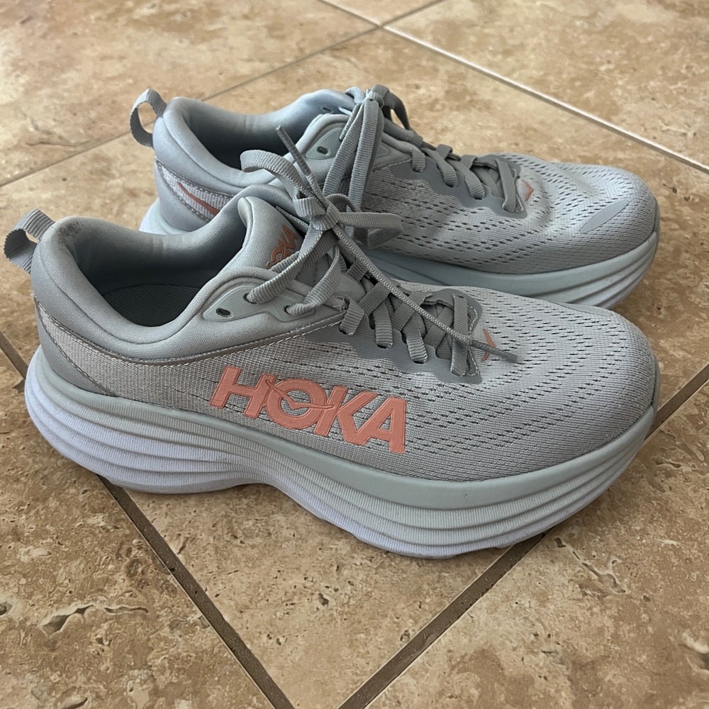 Hoka Bondi 8 Sneakers - Harbor Mist/Lunar Rock
